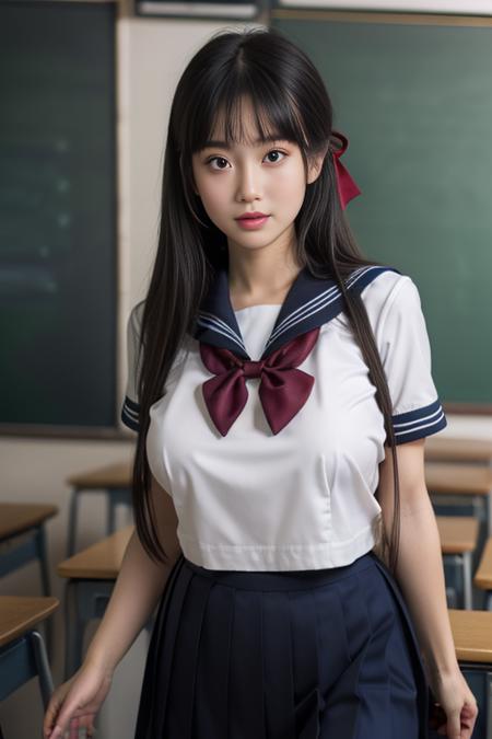 91989-3087946017-ltra-detailed,highly detailed,best quality,masterpiece,illustration,realistic,photorealistic,_serafuku, 1girl, solo, _school uni.png